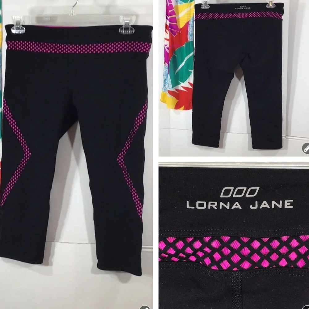 Lorna Jane LJ Black premium Capri leggings XL